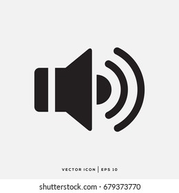 Sound Icon - Sound Icon Vector Design Flat Style 