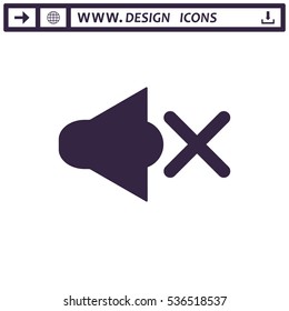 Sound Icon Vector flat design style