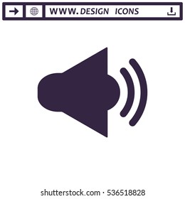 Sound Icon Vector flat design style