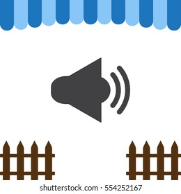 Sound Icon Vector flat design style