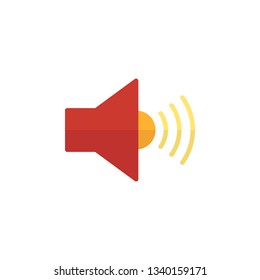 Sound Icon Vector Illustration in Flat Style for Any Purpose