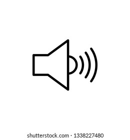 Sound Icon Vector Illustration in Line Style for Any Purpose