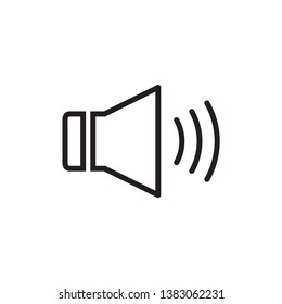 Sound Icon Vector Illustration, music volume symbol. Modern, simple flat vector illustration for web site or mobile app.
