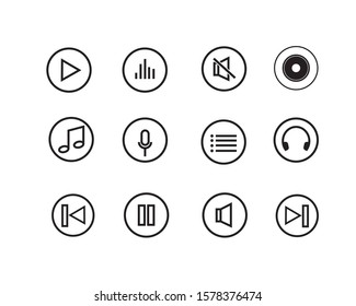 sound icon vector illustration set svg