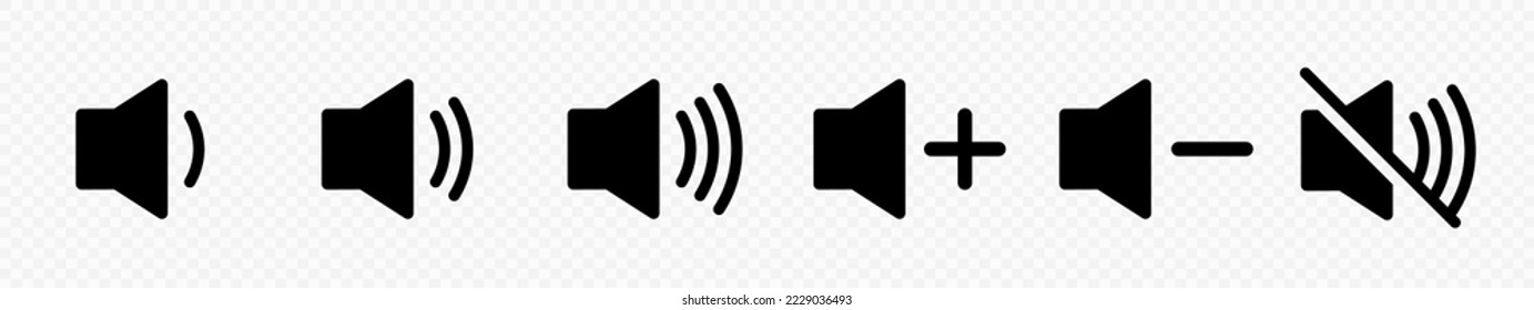 Sound Icon, Vector Illustration set