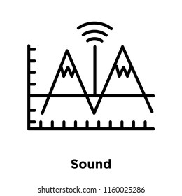 Sound icon vector isolated on white background, Sound transparent sign , sign and symbols in thin linear outline style