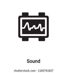 Sound icon vector isolated on white background, logo concept of Sound sign on transparent background, filled black symbol