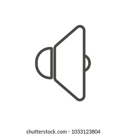 Sound icon vector. Line voice symbol. Trendy flat outline ui sign design. Thin linear graphic pictogram isolated for web site, mobile application. Logo illustration. Eps10.