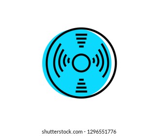 Sound icon vector linear colorful style