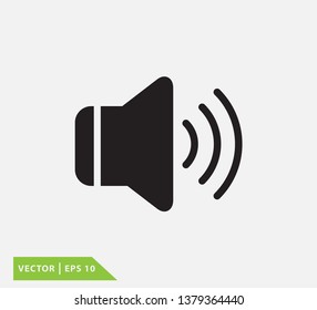 Sound icon vector logo template