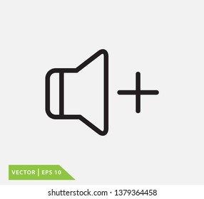 Sound icon vector logo template