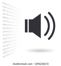 sound icon vector . Lorem Ipsum Illustration design