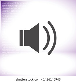 sound icon vector . Lorem Ipsum Illustration design