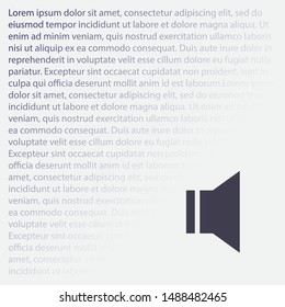 sound icon vector . Lorem Ipsum Illustration design