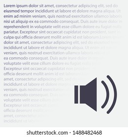 sound icon vector . Lorem Ipsum Illustration design