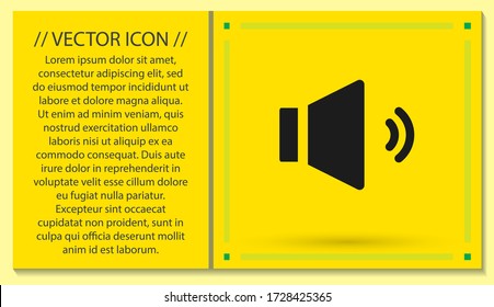 Sound icon vector. lorem ipsum Flat Design JPG