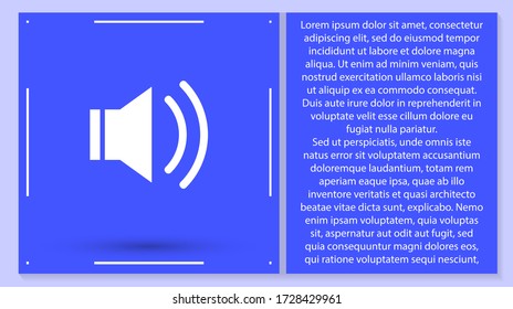 sound icon vector . Lorem Ipsum Illustration design
