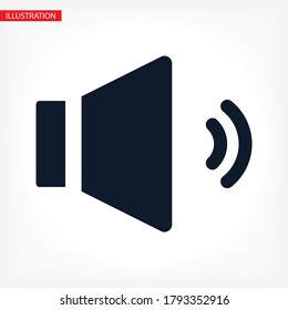 Vector de icono de sonido. lorem ipsum Flat Design JPG