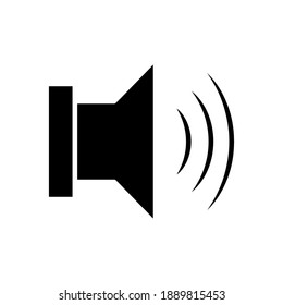 Vector de icono de sonido sobre fondo blanco