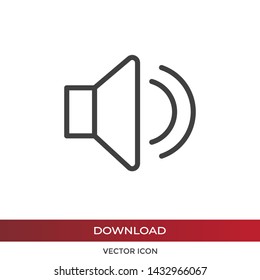 Sound icon vector. Simple sound sign in modern design style for web site and mobile app. EPS10