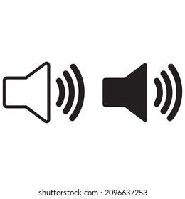 Sound icon vector. Speaker icon vector. Loudspeaker icon vector
