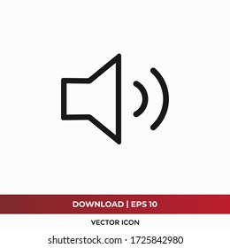 Sound icon vector. Speaker sign