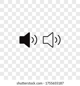 Soundsymbol, Vektorgrafik. Lautsprecherzeichen, Lautstärkesymbol