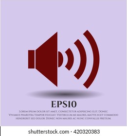 sound icon vector symbol flat eps jpg app web concept website