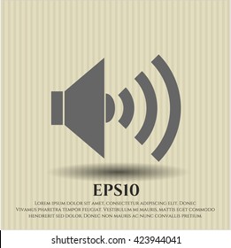 Sound icon vector symbol flat eps jpg app web concept website