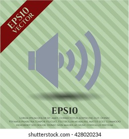 símbolo de vector de sonido eps plana jpg sitio web de concepto de aplicación