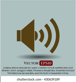 sound icon vector symbol flat eps jpg app web concept website