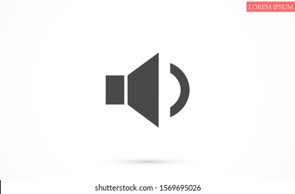 Sound icon vector An icon that increases and reduces the Sound icon vector showing the mute. A set of Sound icon vector with different signal levels in a flat style.Sound  vector in trendy.