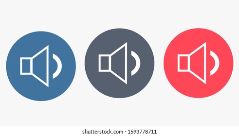 Sound icon vector An icon that increases and reduces the Sound icon vector showing the mute. A set of Sound icon vector with different signal levels in a flat style.Sound  vector in trendy.