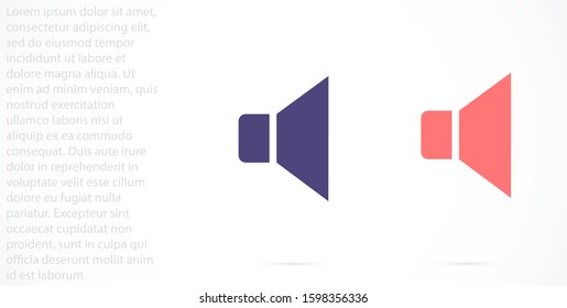 Sound icon vector An icon that increases and reduces the Sound icon vector showing the mute. A set of Sound icon vector with different signal levels in a flat style.Sound  vector in trendy.