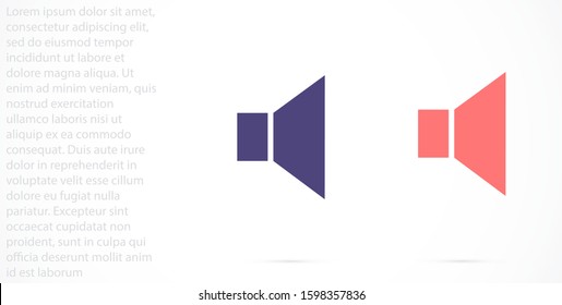 Sound icon vector An icon that increases and reduces the Sound icon vector showing the mute. A set of Sound icon vector with different signal levels in a flat style.Sound  vector in trendy.