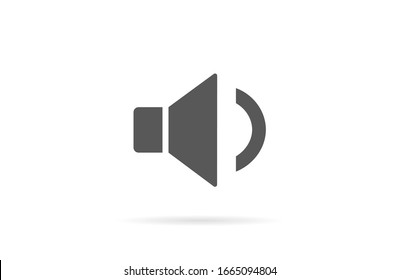 Icono de sonido vectorial Icono que aumenta y reduce el vector de icono de sonido que muestra el silencio. Un conjunto de vectores de iconos de sonido con diferentes niveles de señal en un estilo plano.Vector de sonido en moda.