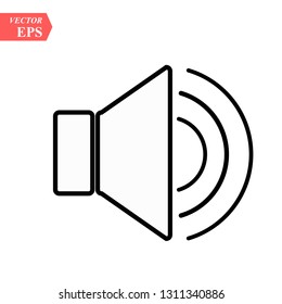 Sound icon, Sound icon vector, in trendy flat style isolated on white background. Sound icon image, Sound icon illustration
