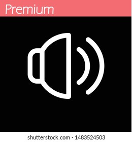 Sound icon, Sound icon vector, in trendy flat style isolated on white background. Sound icon image, Sound icon illustration. EPS10, Premium.
