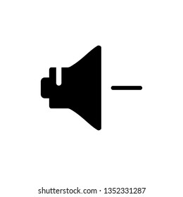 Sound icon vector. Volume speaker illustration. Trendy flat design style on white background.