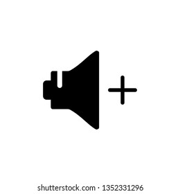 Sound icon vector. Volume speaker illustration. Trendy flat design style on white background.