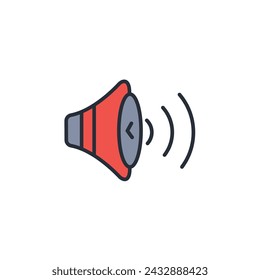 Sound icon. vector.Editable stroke.linear style sign for use web design,logo.Symbol illustration.