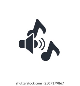 Icono de sonido. Vector. Trazo editable. signo de estilo lineal para uso Diseño web, logotipo. Ilustración de símbolo.
