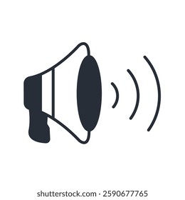 Sound icon. vector.Editable stroke.linear style sign for use web design,logo.Symbol illustration.