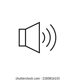 Sound icon. Voice icon. Music icon. Speaker icon. Megaphone. Sound pictogram. Musical note. Audio sign. Logo template. Sound button. Audio system. isolated on white background 