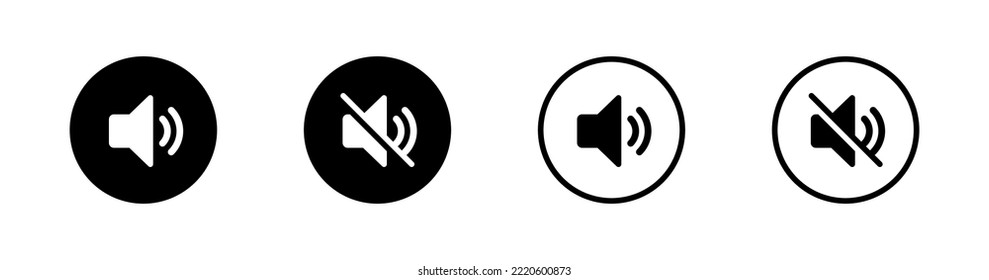 Sound Icon. Volume Mute Symbol. Vector Isolated Sign.