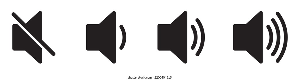 Sound Icon. Volume Icon. Speaker Icon, Vector Illustration