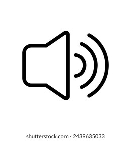 Icono de sonido, fondo blanco Ilustración vectorial. eps 10