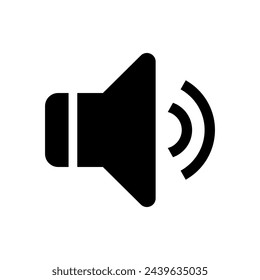 Icono de sonido, fondo blanco Ilustración vectorial. eps 10