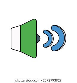 sound icon with white background vector stock illustration
