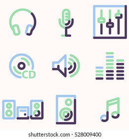 Sound icons, colour contour series
